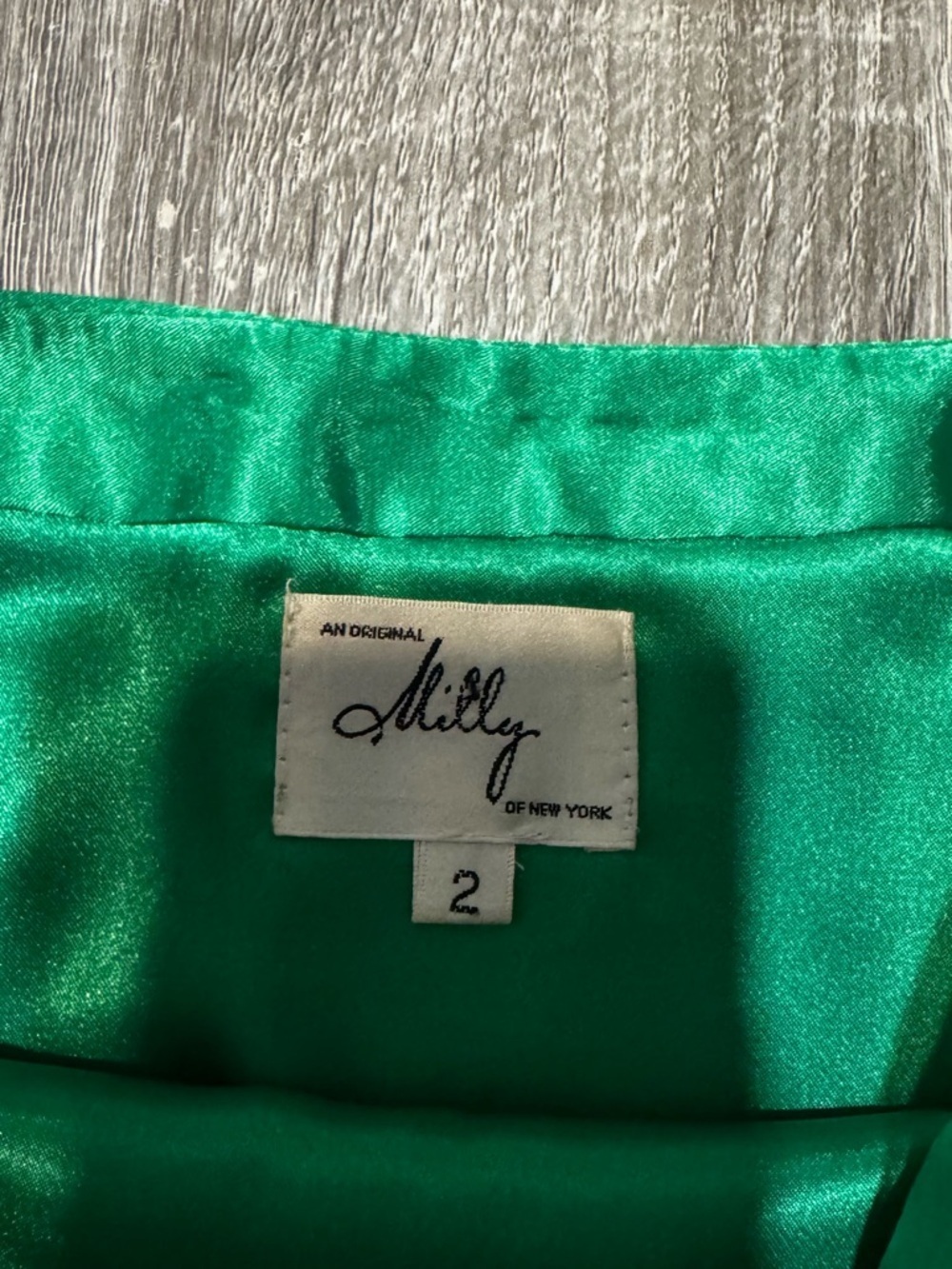 Milly Black A-Line Mini Skirt with Silver Chain Accent - Picture 3 of 8